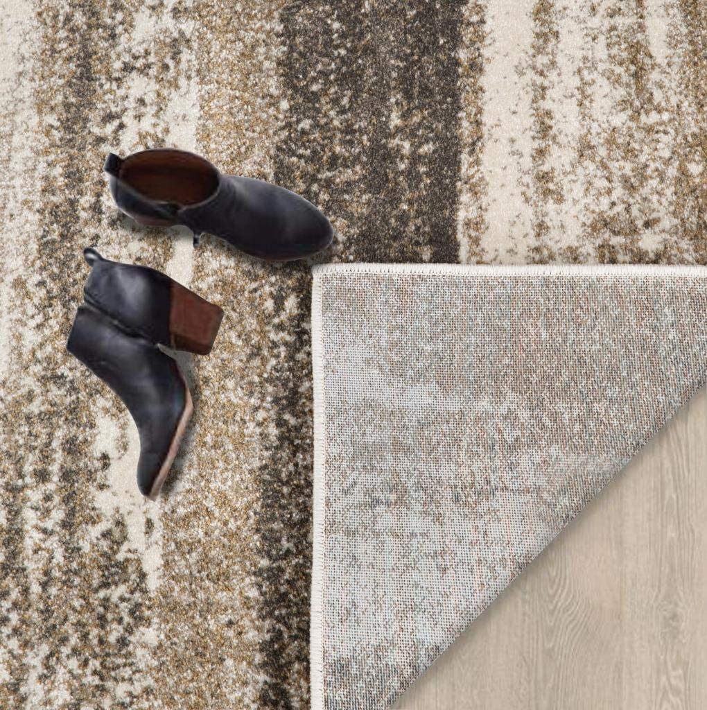 Modern Abstract Beige Soft Area Rug