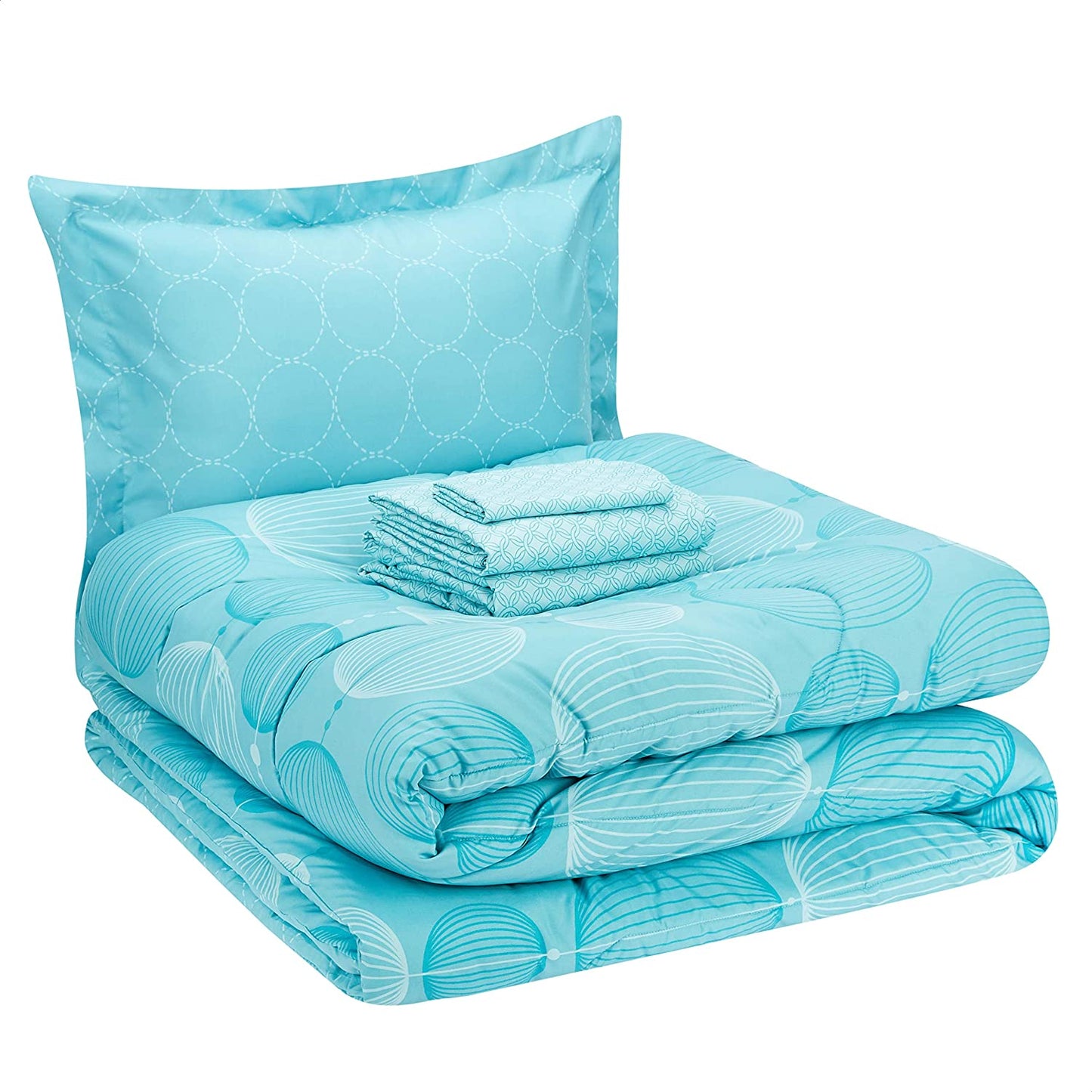 5-Piece Light-Weight Microfiber Bed-In-A-Bag Comforter Bedding Set