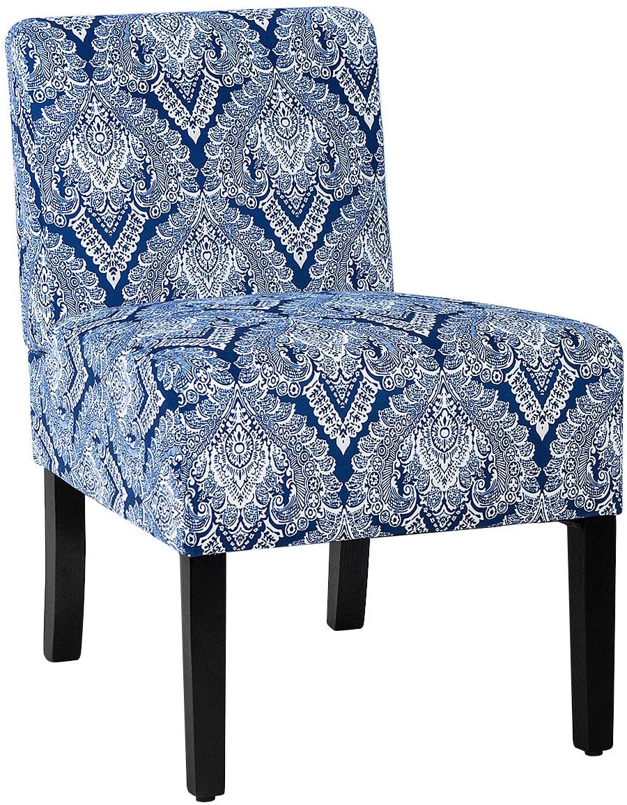 Fabric Accent Chair, Contemporary Leisure Side w/Thick Sponge Cushion