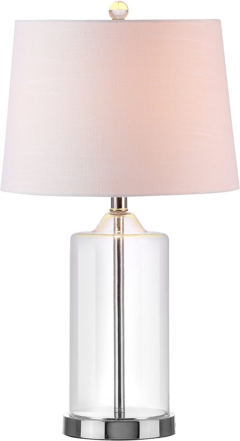 Walsh 25" Glass LED Table Lamp Clear/Chrome