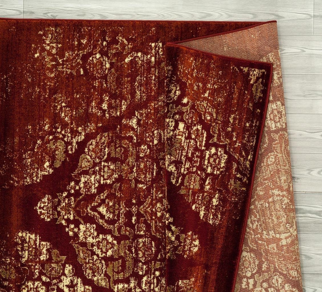 Persian Distressed Burgundy Area Rugs