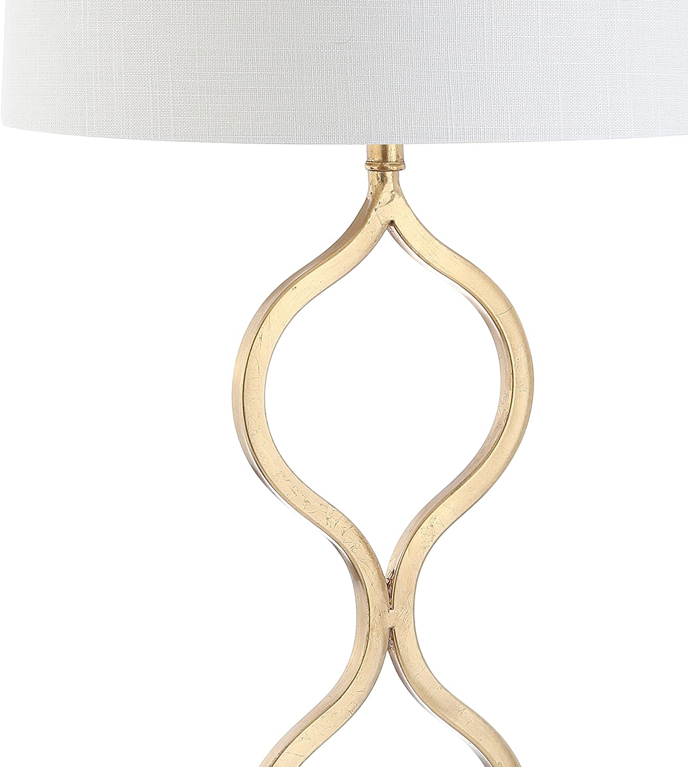 Levi 31.5 in. Gold Leaf Metal/Crystal Table Lamp