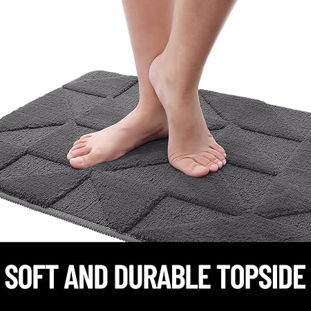 Indoor, Non-Slip, Absorbent, Dirt Resist, Entrance Washable Mat, Low-Profile Inside Entry Doormat, (32x20 inches, Black)