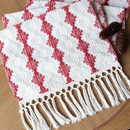 Set of 4, Macrame Table Decor
