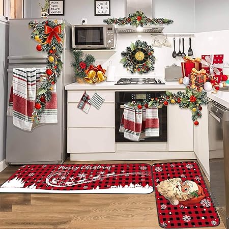 Green Monster Non Slip Christmas Kitchen Decoration, Set of 2
