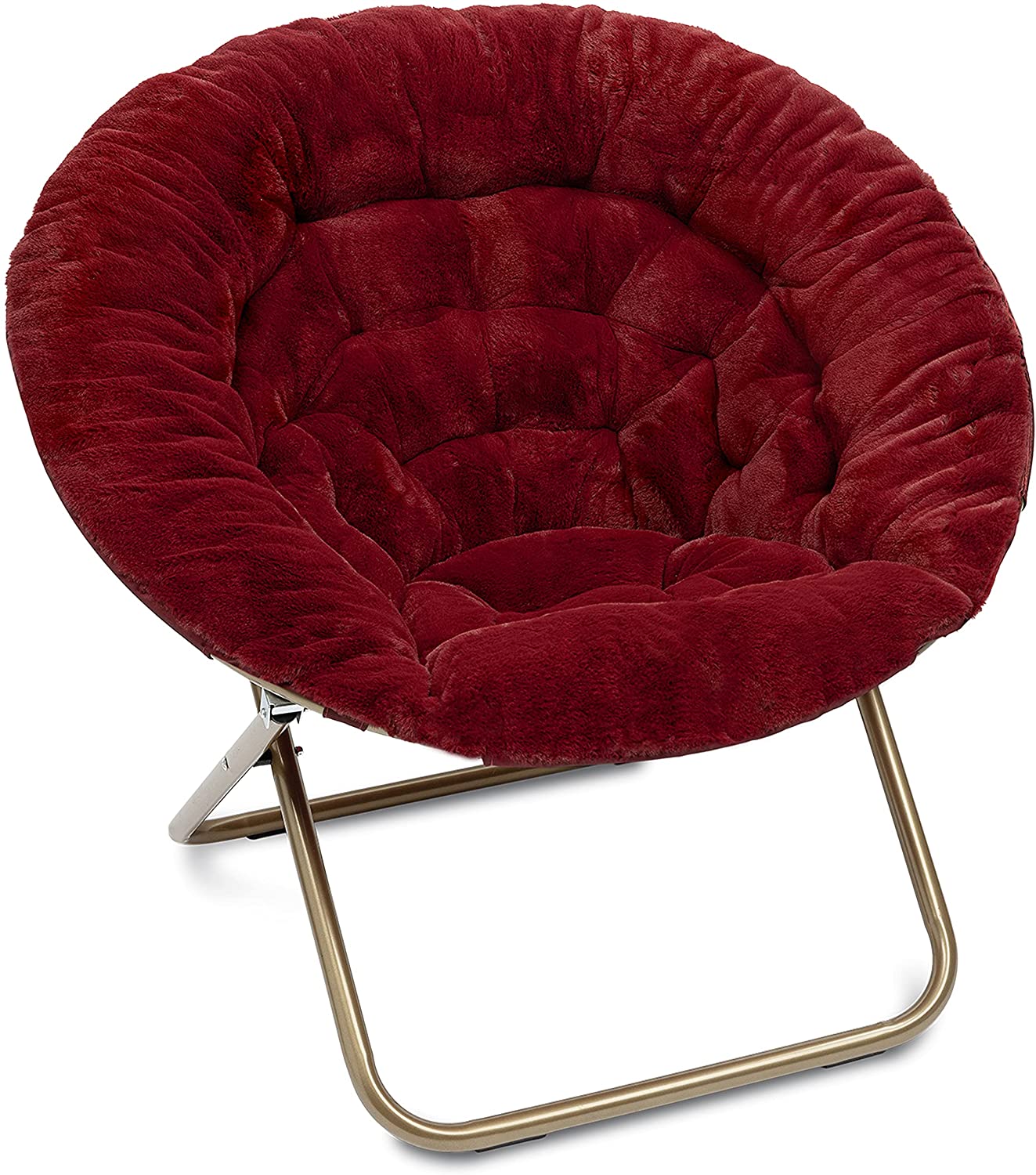 Cozy Faux Fur Saucer Chair for Bedroom/X-Large