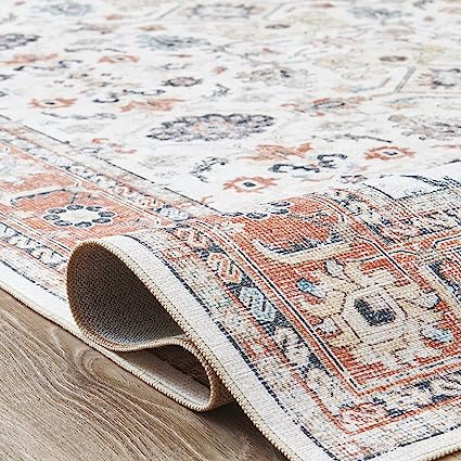 Brick Red Vintage Persian Traditional Area Rug