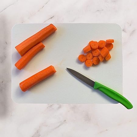 Non-Slip, BPA Free (8-Pack Gray, Mixed Size) Color Coded Chopping Plastic Cutting Boards for Kitchen