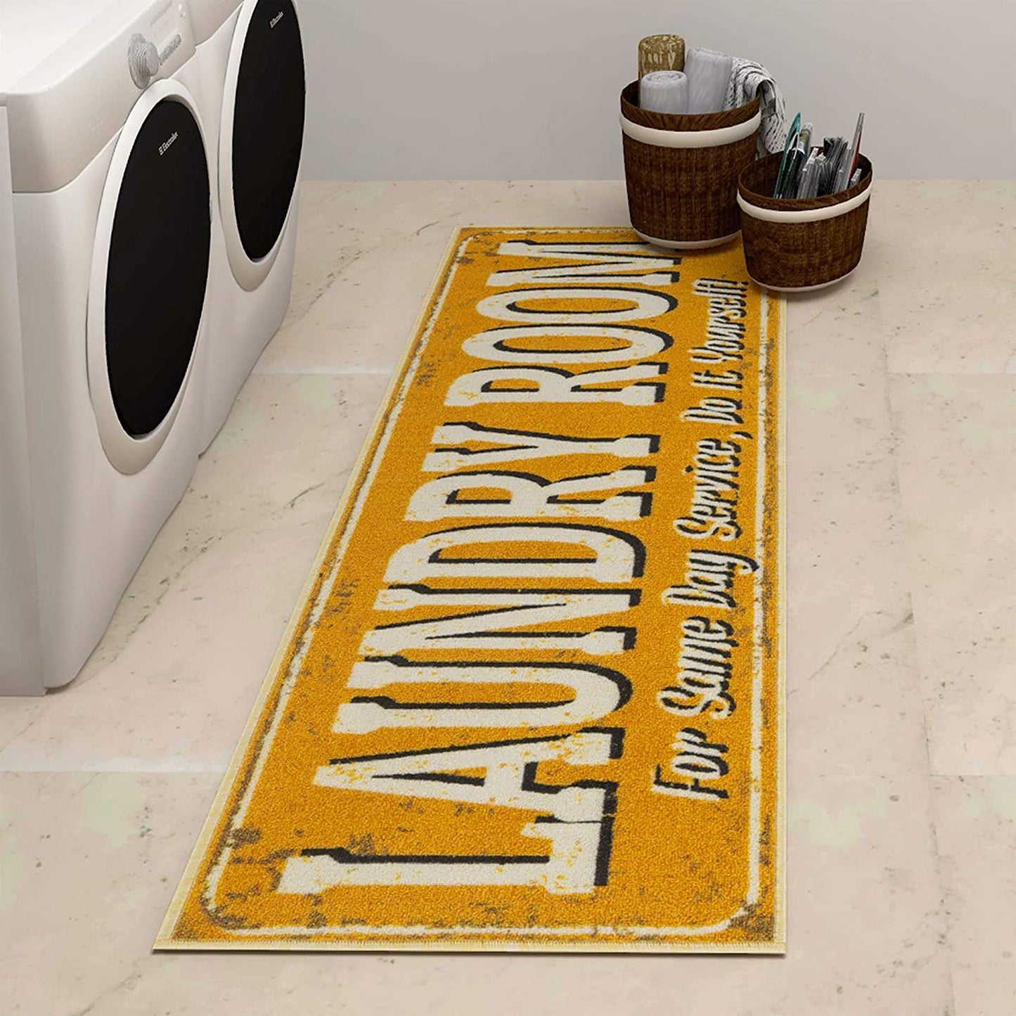 Laundry Collection Runner Area Rug 20" X 59"