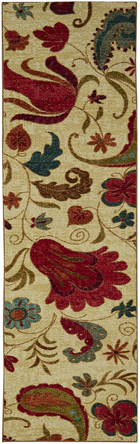 Acres Paisley Floral Soft Area Rug, Beige