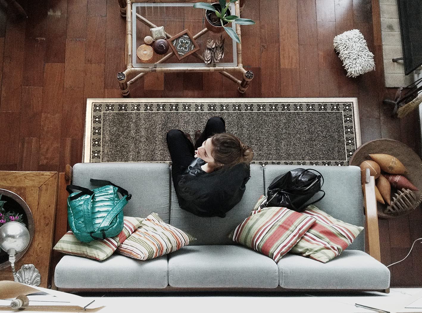 Non Slip Rubber Back Kitchen Rug Anti Slip Stair Treads (Emy-BGE, Runner (20"x59"))