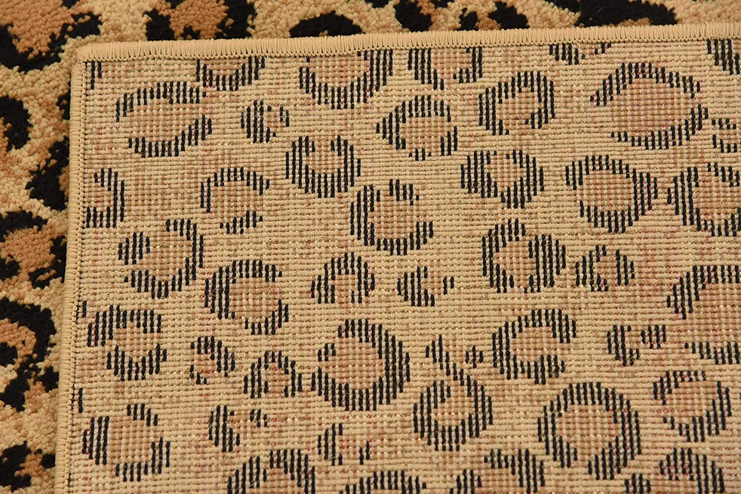 Wildlife Leopard Animal Print Light Brown Soft Area Rug