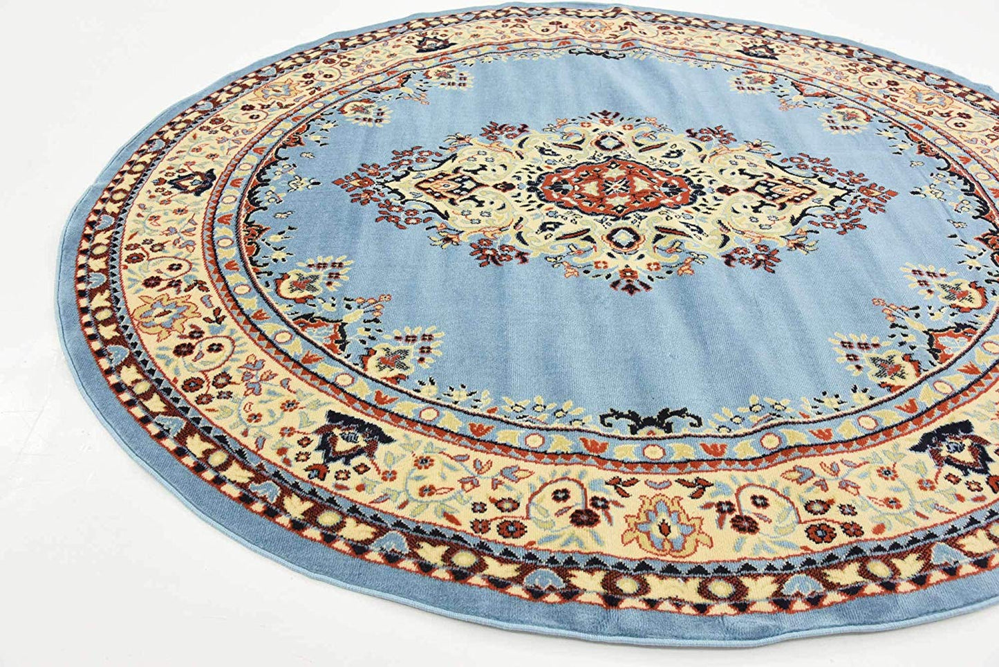 Traditional Light Blue Soft Area Rug