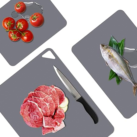 Plastic Cutting Boards for Kitchen, WK Flexible Cutting Board Mats, Thin Cutting Board Sheets, Dishwasher Safe, BPA Free, Multi Sizes