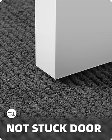 20"x32" Dark Grey Front Inside Absorbent Floor Mat, Non Slip Washable Entryway Rug