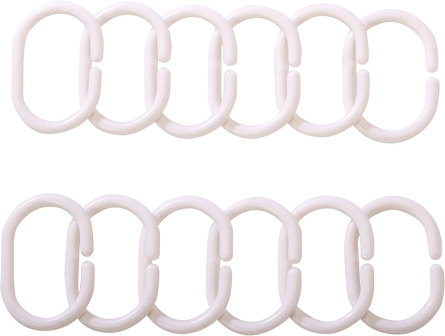 Vinyl Bathroom Shower Curtain Liner with Metal Grommets and Plastic Hooks - 72" x 72", Clear