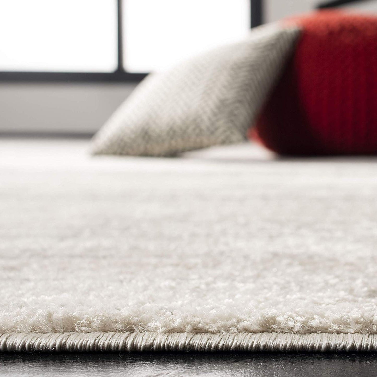 Ombre Ivory Silver Soft Area Rug