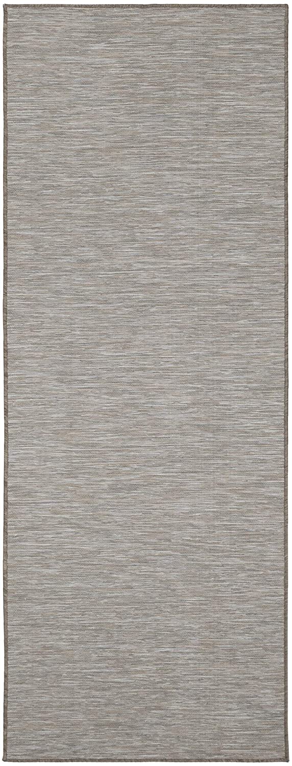 Sundance Collection Reversible Indoor & Outdoor Solid Design Runner Rug, Beige