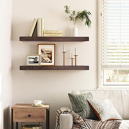 24 Inch Floating Wall Shelf Set of 2,