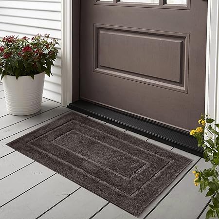 Anti-Slip Absorbent Machine Washable Entrance Mat, Navy Blue