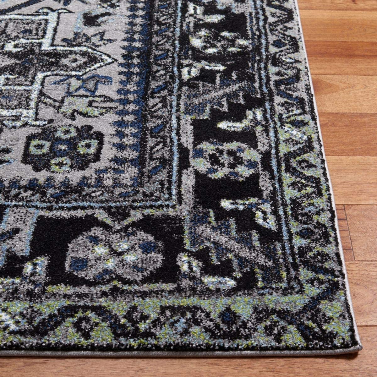 Oriental Persian Area Rug, Light Grey/Dark Grey