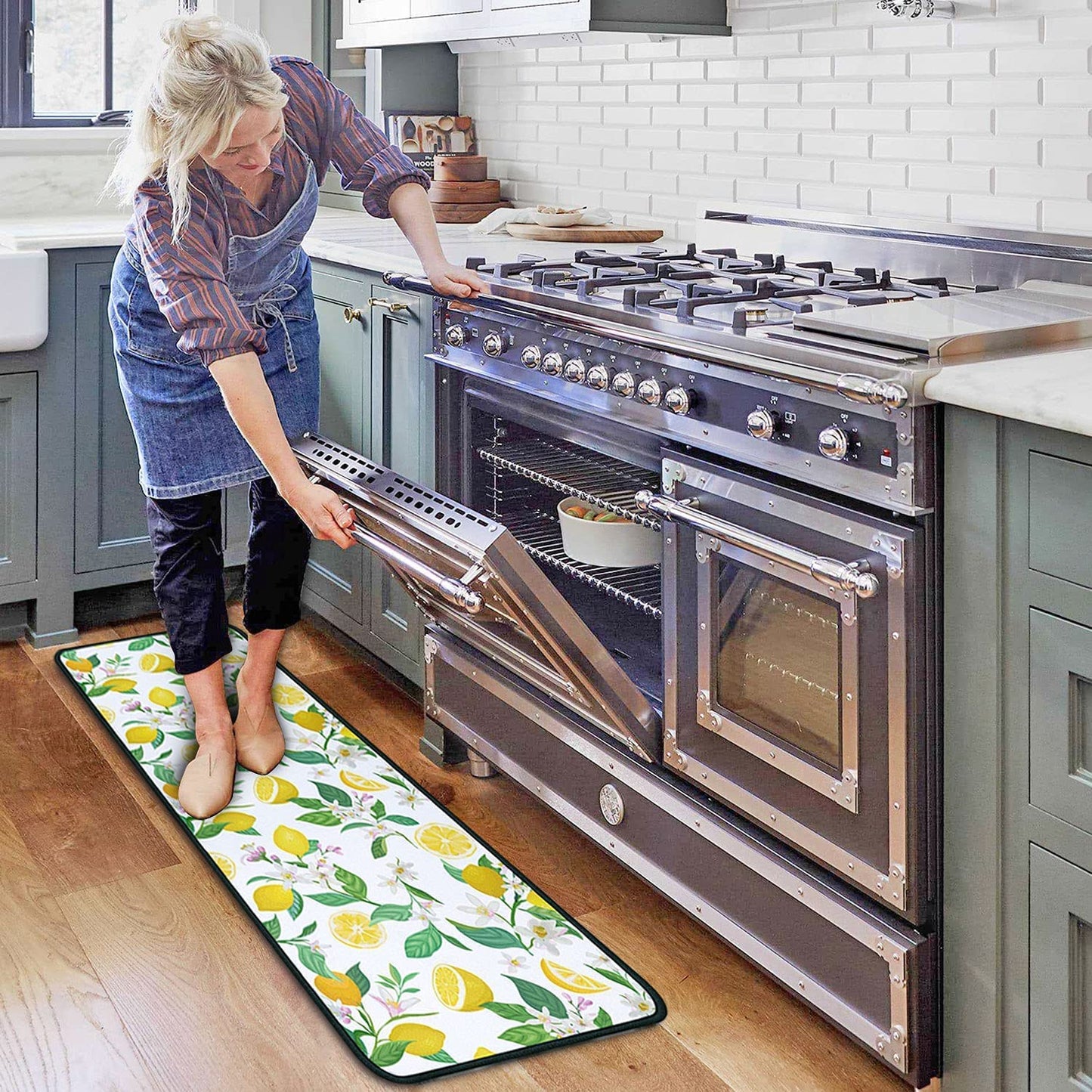 Set of 2 Wine Kitchen Decor Stain Resistant 17 x47.2+17inx30in