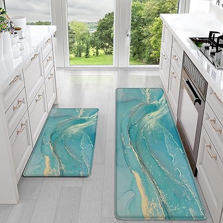 Anti Fatigue Cushioned Memory Foam Waterproof Non Slip 2 Piece Set,