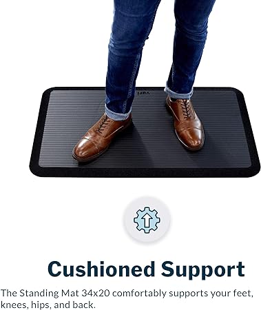 34x20 (VariDesk) - Anti-Fatigue  Cushioned Standing Desk Accessory for Home & Kitchen