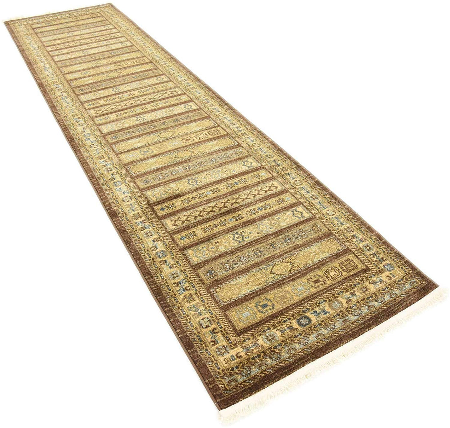 Tribal Pattern Brown Soft Area Rug
