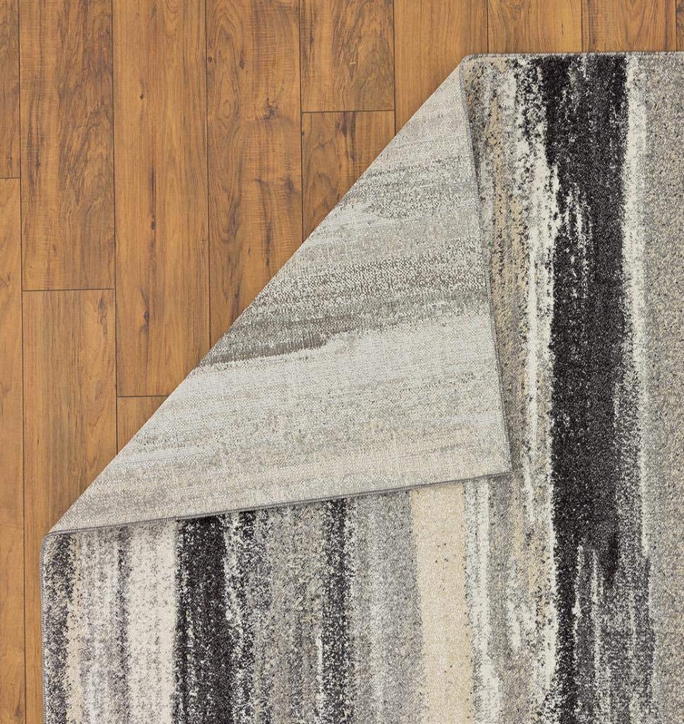 Modern Abstract Soft Gray Area Rug