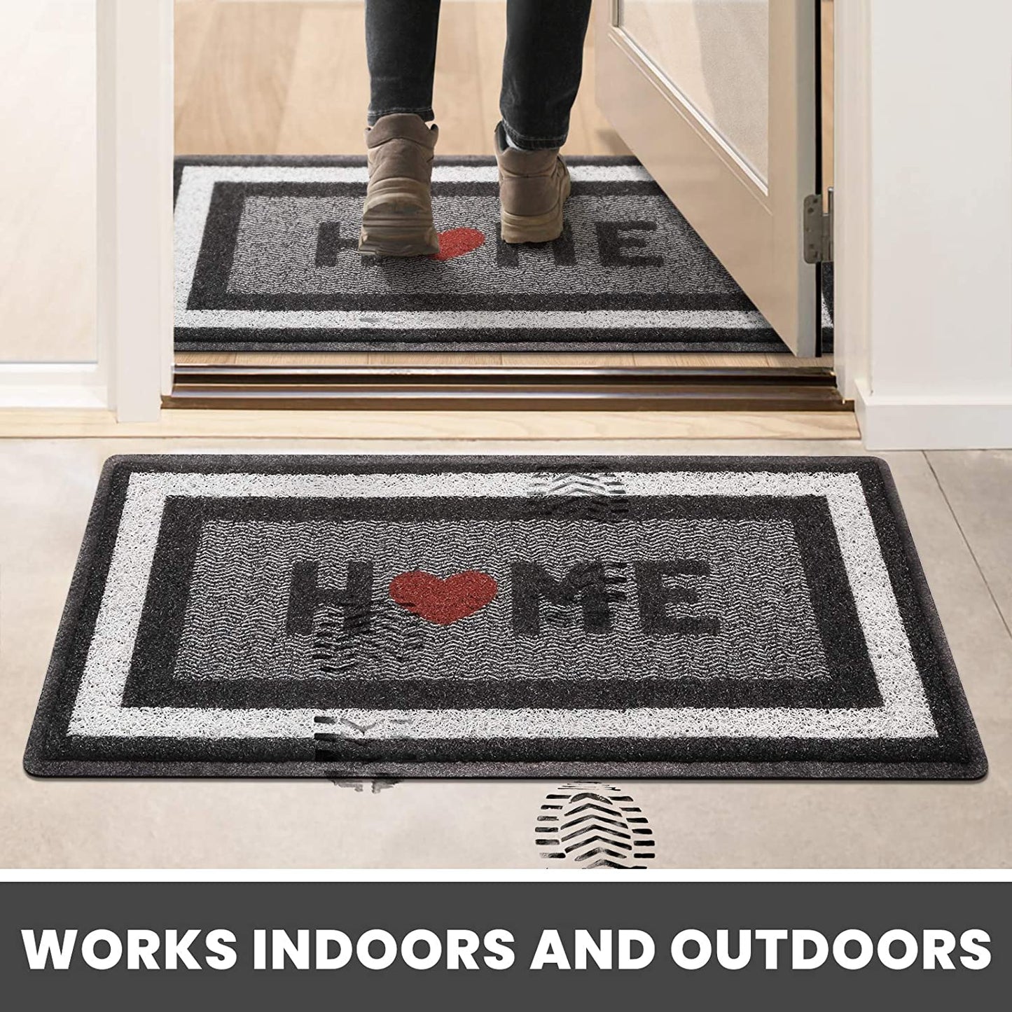 Trends 2 Pack Non Slip Outdoor Indoor Door Mat 30"x17"