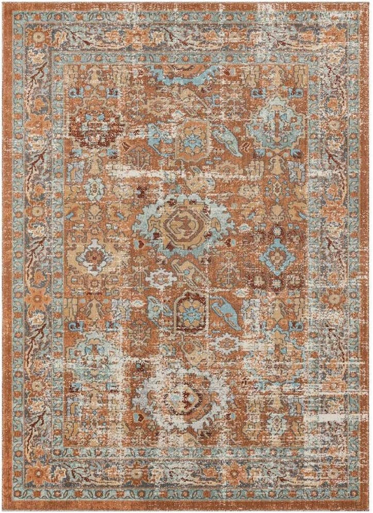 Kingsbury Collection Oriental Brick 5x7 Area Rug