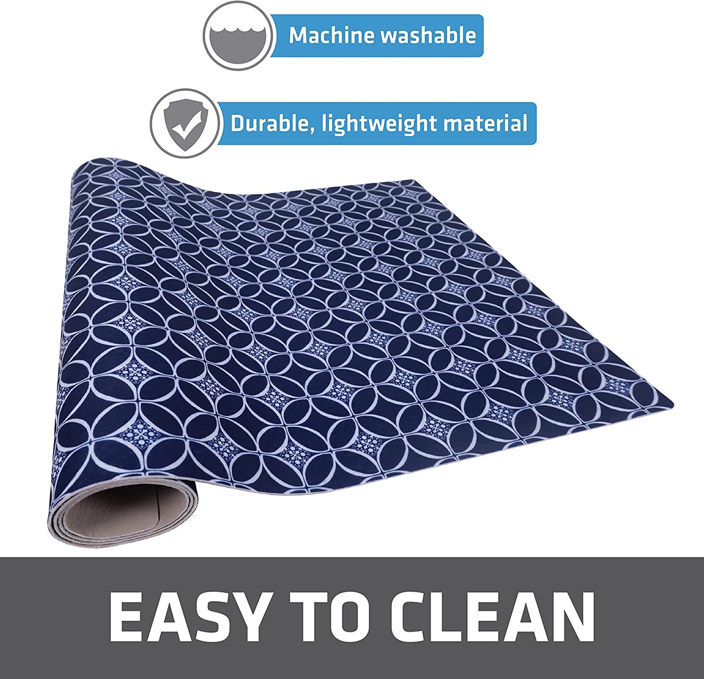 Under Sink, Waterproof Cabinet Protection, Absorbent Shelf Liners, Slip-Resistant, Non-Adhesive, Machine Washable, Durable Mats (USA Made)(24”x29”)(Charcoal)