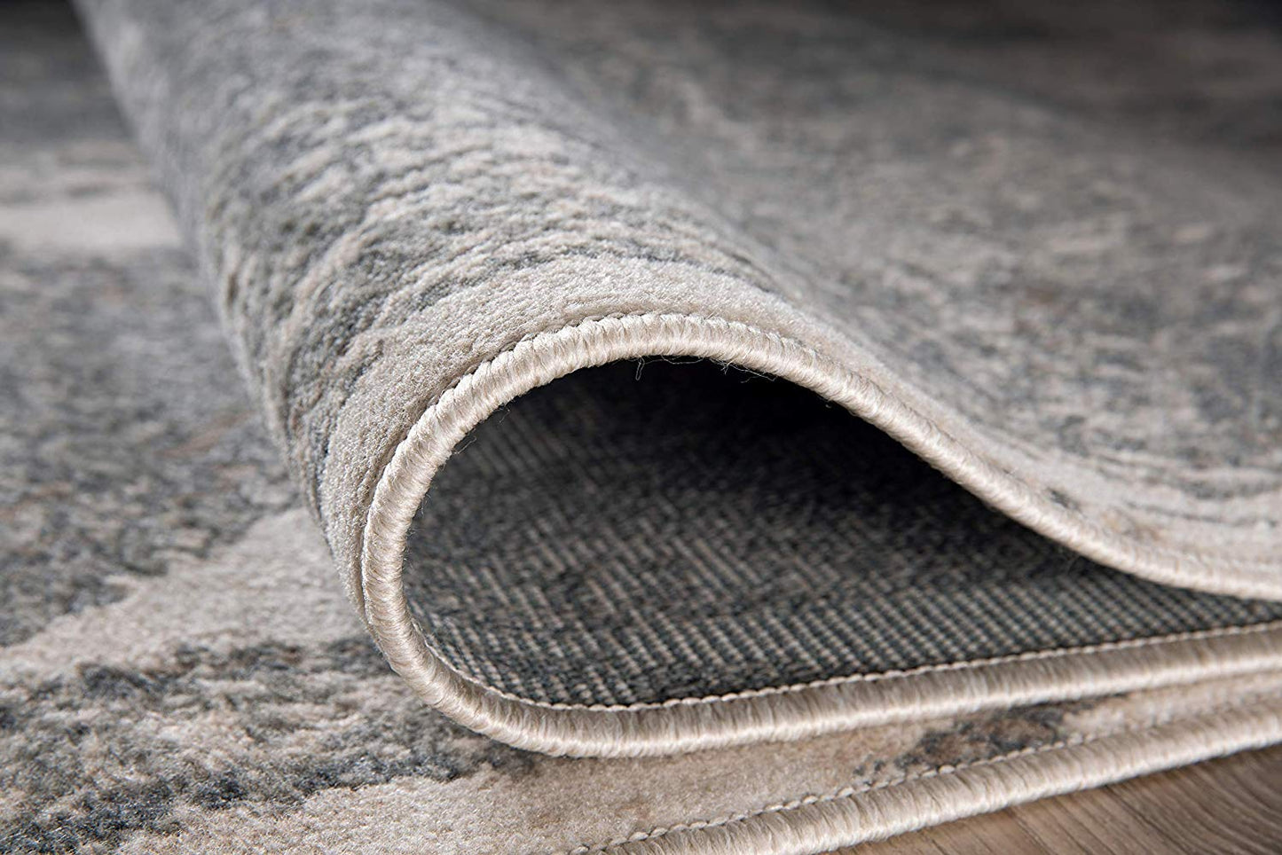 Distressed Ivory Gray Soft Area Rug