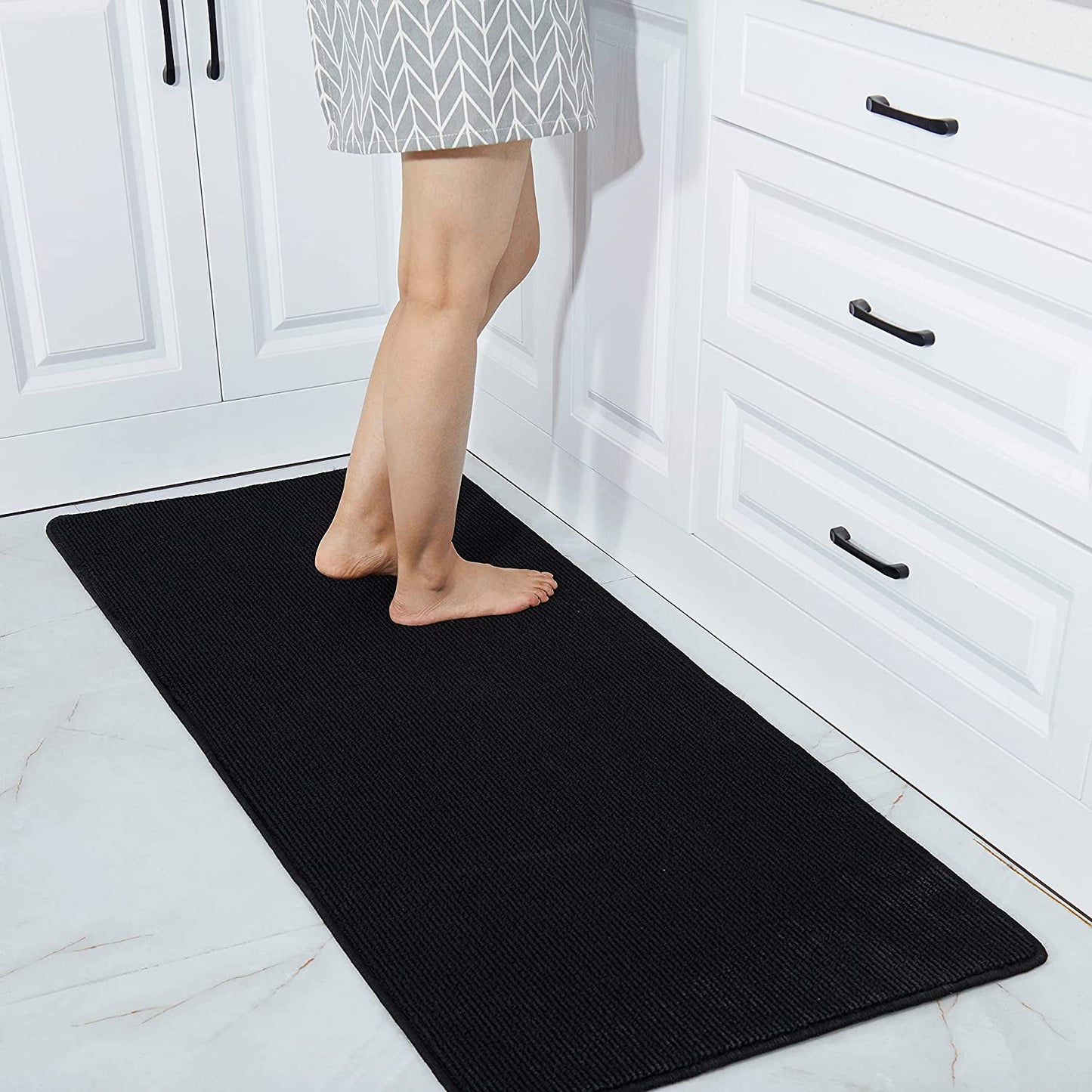 20x30 Inch/20X48 Inch Kitchen Rug Made of 100% Polypropylene Strip TPR Backing 2 Pieces Soft Specialized in Anti Slippery and Machine Washable, Green