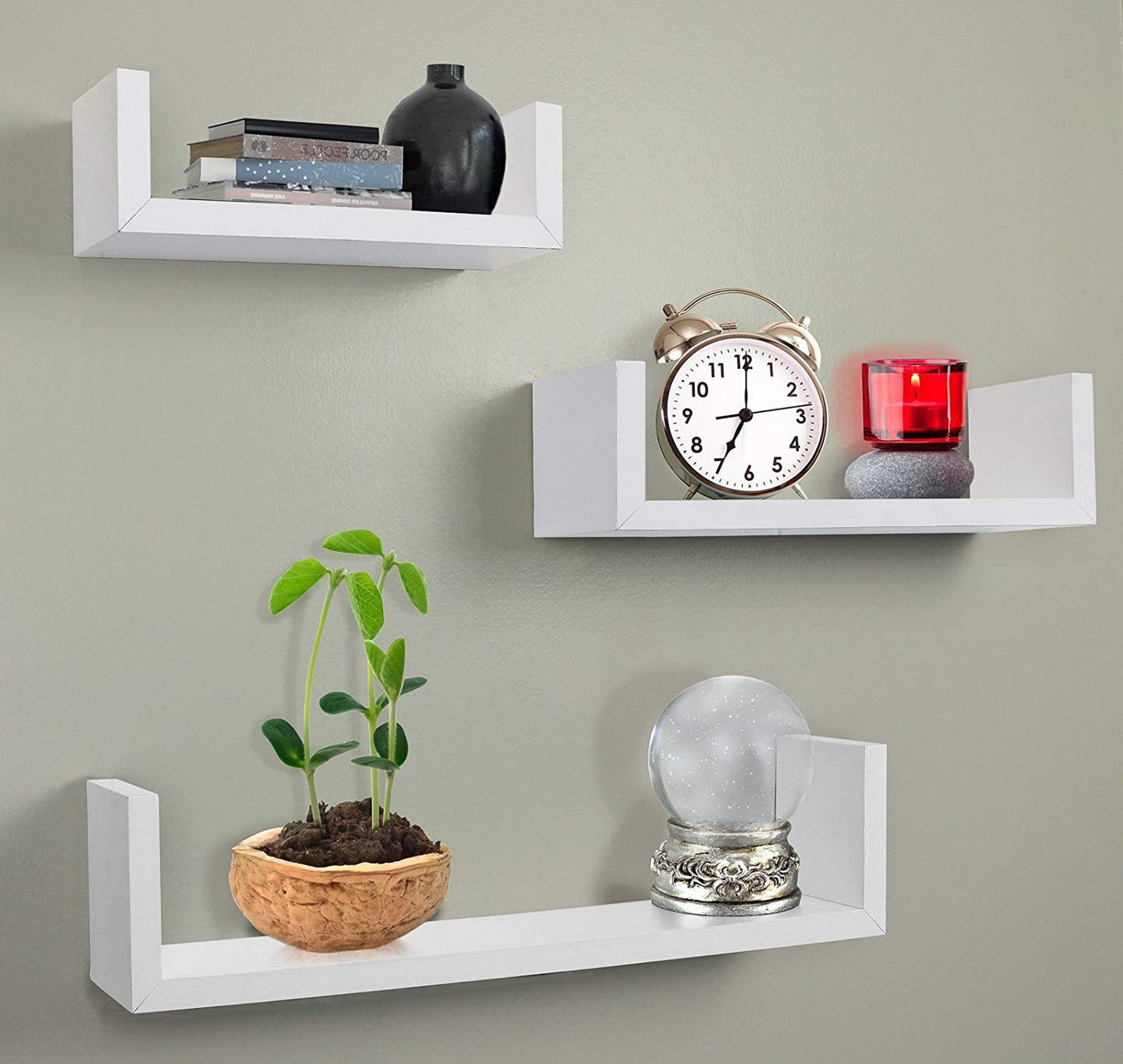 Floating U Shelves - Set of 3