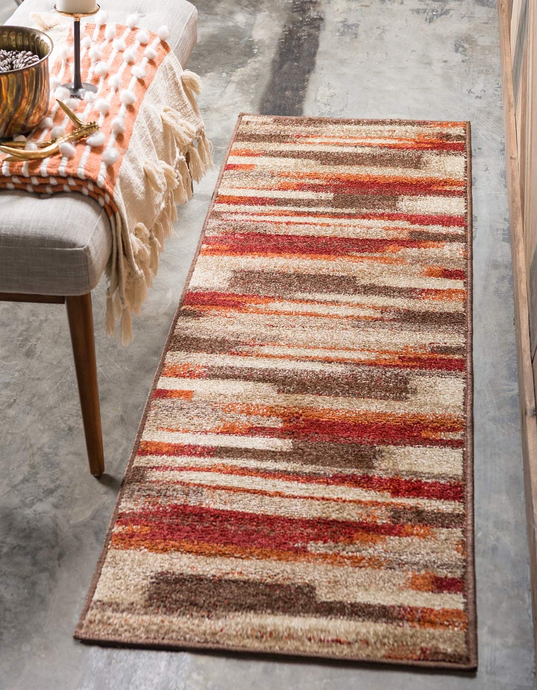 Warm Toned Beige Brown Multi-color Area Rugs