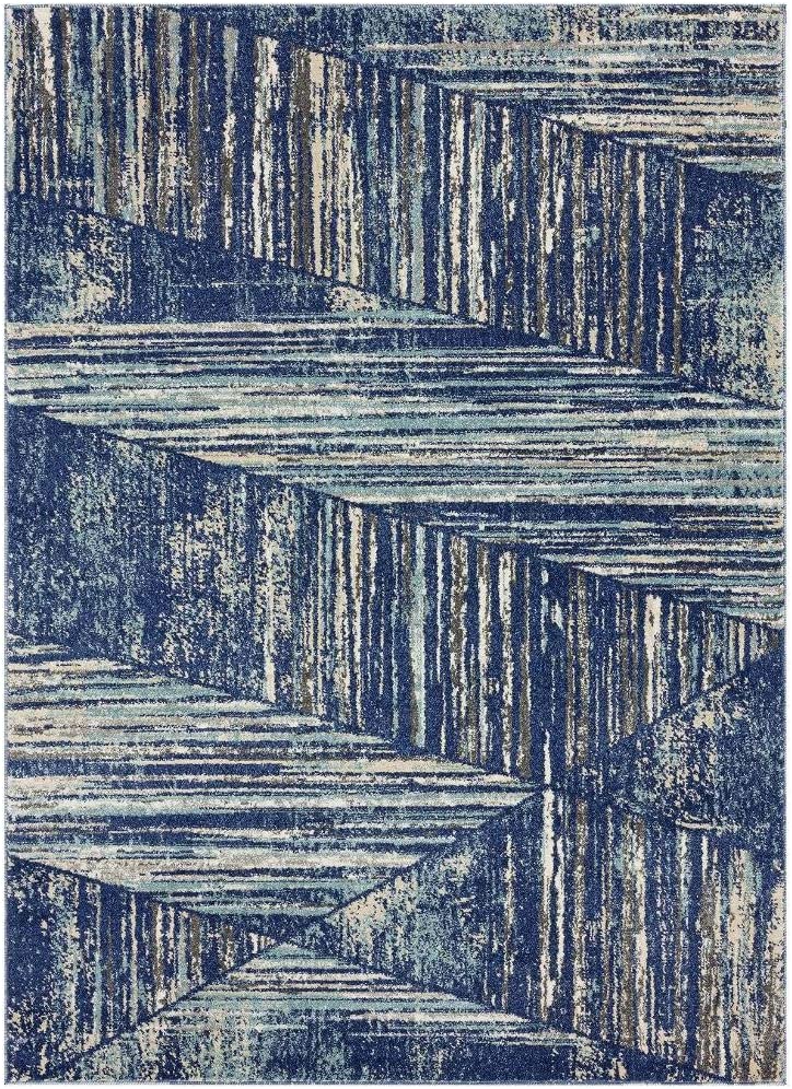 Tower Hill Abstract Blue Soft Area Rug