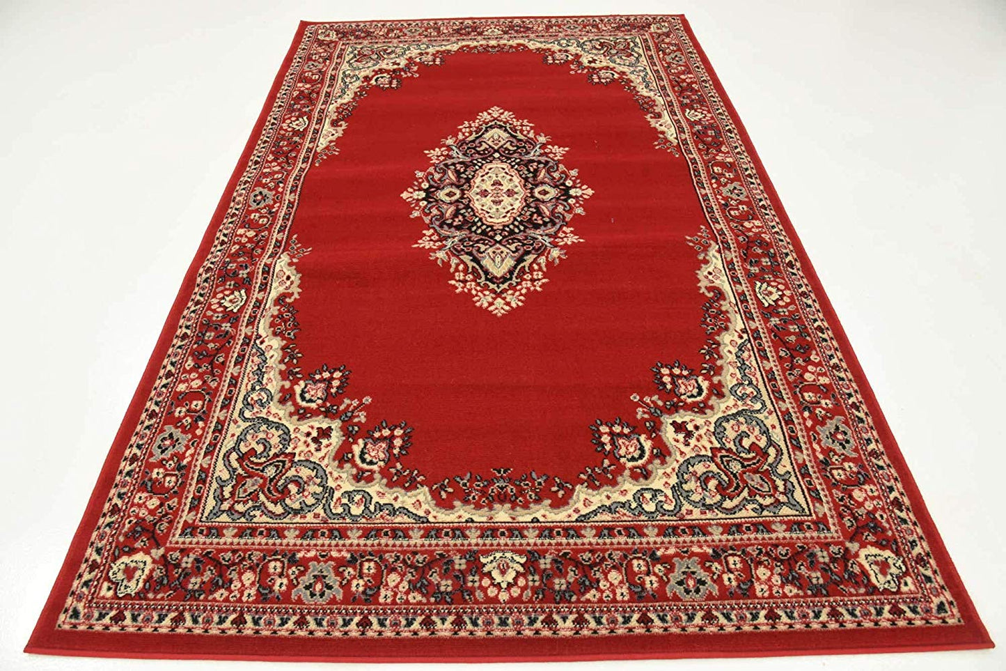 Traditional Red Soft Area Rug