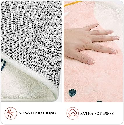 Modern Abstract Non-Slip Minimalist Art Area Rug Accent Distressed Washable Floor Carpet