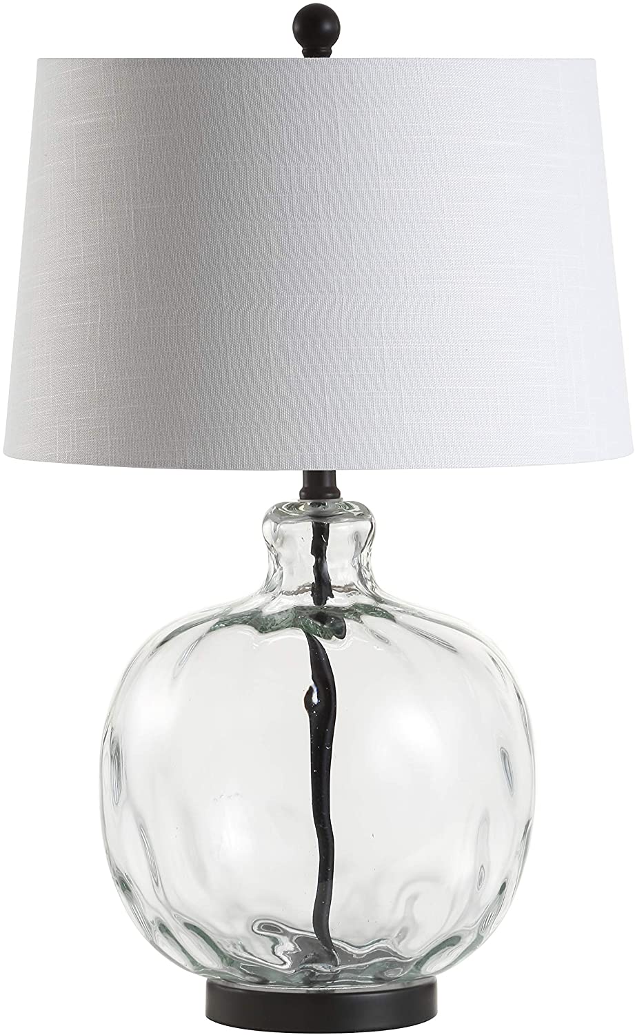 Rae 26.5" Glass/Metal LED Lamp Clear/Black