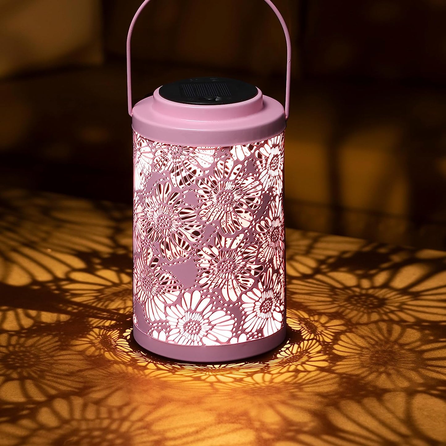 Solar Lantern Outdoor Waterproof, Hanging, Powered Lights, Backyard Porch Patio Balcony Teepee Lawn Pathway Tree-Flower