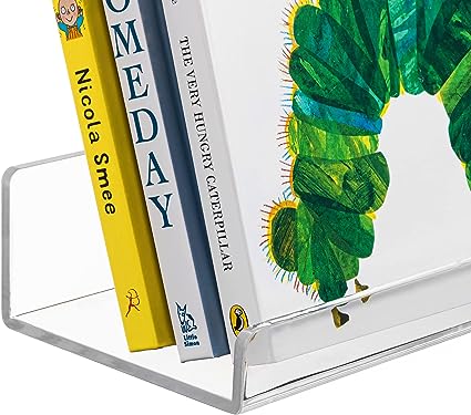 36 Inches Floating Shelves Wall Mounted Clear Acrylic Shelves for Figures, Invisible Floating Bookshelf for Kids and Nursery, 2 Pack (5MM Thick)