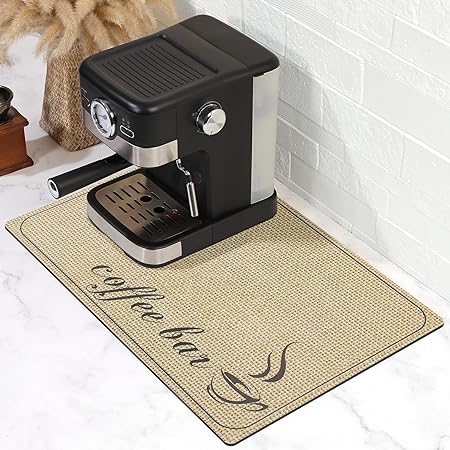 Large Absorbent Dish Quick Dry Coffee Mat, 23.6 x 15.7