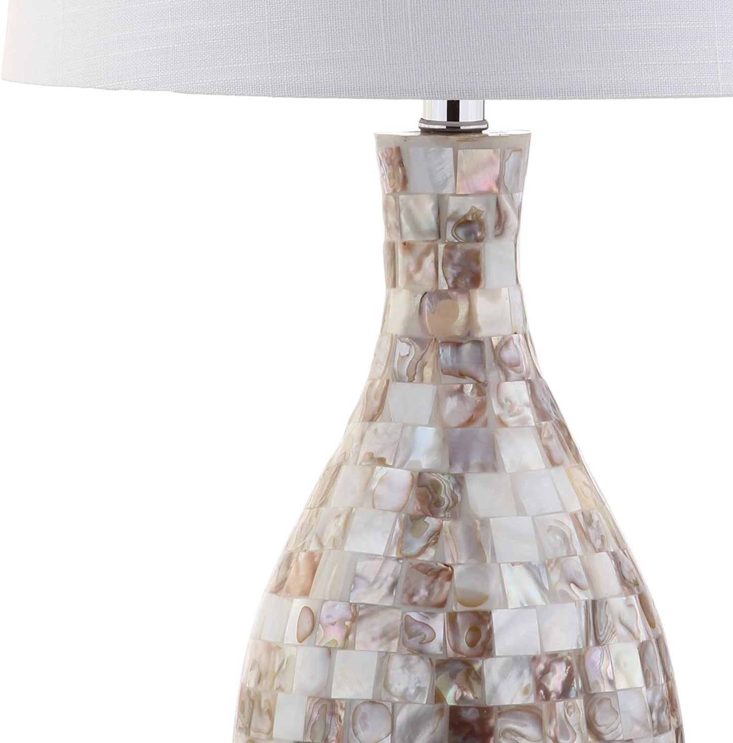 Verna 26.5" Seashell LED Table Lamp Ivory/Beige