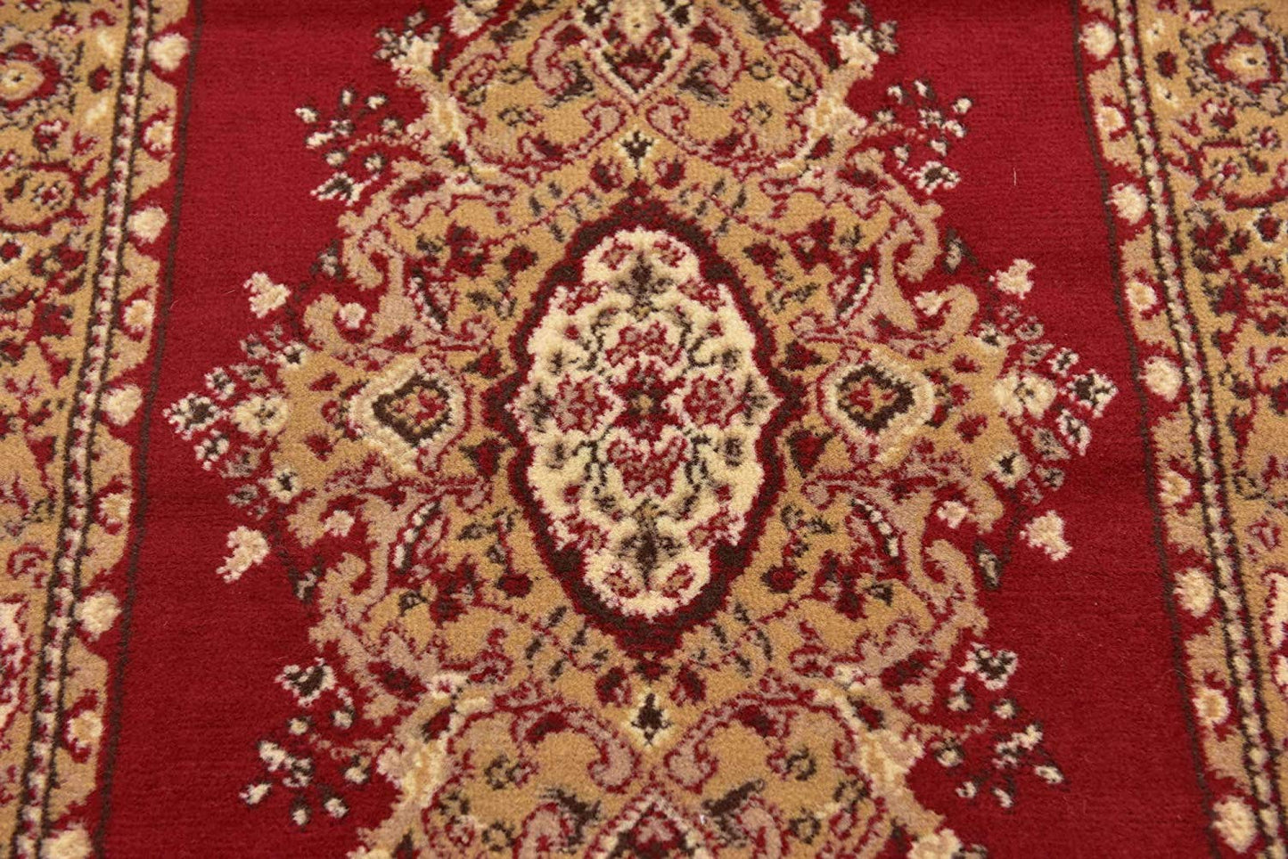 Traditional Medallion Burgundy Soft Area Rug