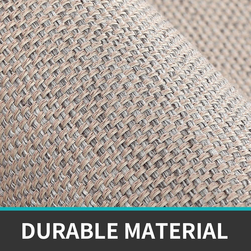 Non slip, washable, 2 PCS Woven Kitchen Rug Set of 2 - Khaki