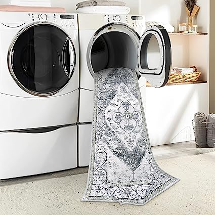 Non-Slip Distressed Vintage Persian Oriental, Small Accent Throw Low Pile Traditional Area Rug - 2' X 3'