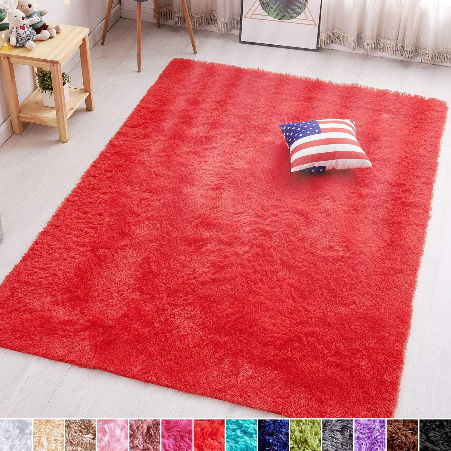 Velvet Indoor Fluffy Extra Comfy Soft Shag Area Rug