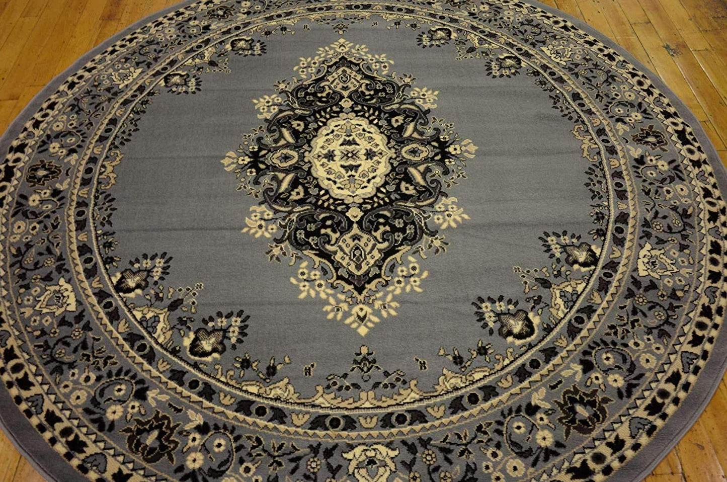 Traditional Medallion Gray Soft Area Rug